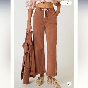 Paige Carly High-Rise Wide-Leg Crop